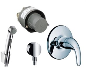 Гигиенический душ Hansgrohe Focus E 31766000/32128000/27453000, со смесителем, хром 31766000/32128000/27453000