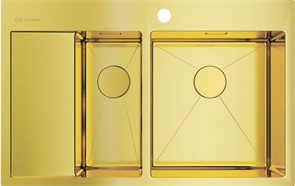 Кухонная мойка Omoikiri Akisame 78-2-LG-R светлое золото 4973088 4973088