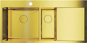 Кухонная мойка Omoikiri Akisame 100-2-LG-L светлое золото 4973089 4973089