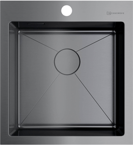 Кухонная мойка Omoikiri Akisame 46-GM вороненая сталь 4973095 4973095