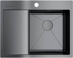 Кухонная мойка Omoikiri Akisame 65-GM-R вороненая сталь 4973098 4973098