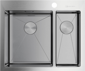 Кухонная мойка Omoikiri Akisame 60-2-IN-L нерж.сталь 4993775 4993775