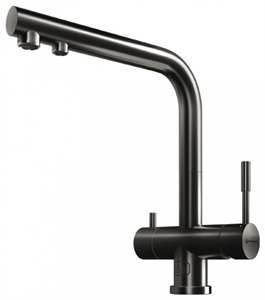 Смеситель для мойки Omoikiri Nagano-PVD-GM (4994179) вороненая сталь 4994179