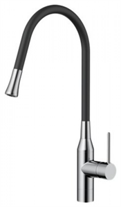 Смеситель для мойки Omoikiri Yatomi-BN-BL (4994247) нержавеющая сталь/черный шланг 4994247