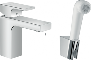 Смеситель Hansgrohe Vernis Shape 71216000 для раковины с гигиеническим душем, хром 71216000