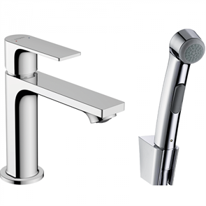 Смеситель Hansgrohe Rebris 72216000 E для раковины с гигиеническим душем, хром глянцевый 72216000