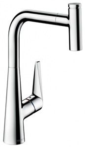 Смеситель Hansgrohe Talis Select S 72821000 300, для кухни, с вытяжным изливом, хром 72821000