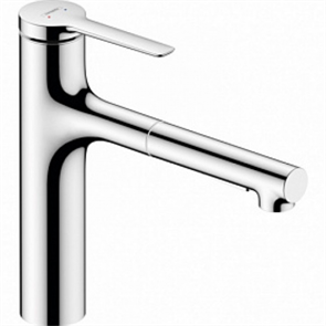 Смеситель Hansgrohe Zesis 74801000 M33 для кухонной мойки, 160 с выдвижным изливом, хром глянцевый 74801000
