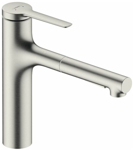 Смеситель Hansgrohe Zesis 74801800 M33 для кухонной мойки, сталь 74801800