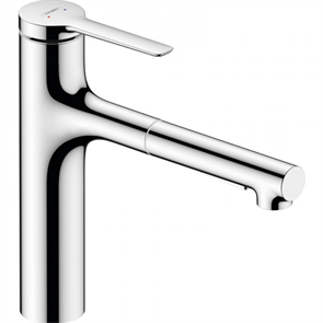 Смеситель Hansgrohe Zesis, lite 74804000, для кухонной мойки, с вытяжным изливом, цвет хром 74804000