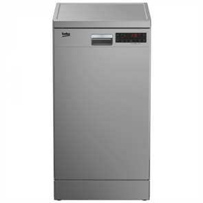 Посудомоечная машина Beko DFS25W11S,  узкая, напольная, 45см, загрузка 10 комплектов, серебристая 7606168335