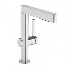 Смеситель для раковины Hansgrohe Finoris 76063000, с вытяжным изливом и донным клапаном Push-Open, хром глянцевый 76063000
