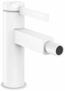 Смеситель для биде Hansgrohe Finoris 76200700, со сливным клапаном Push-Open, матовый белый 76200700