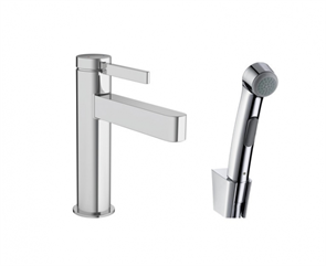 Смеситель для раковины Hansgrohe Finoris 76210000, с гигиеническим душем и донным клапаном Push-Open, хром 76210000