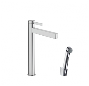 Смеситель для раковины Hansgrohe Finoris 76220000, с гигиеническим душем и донным клапаном Push-Open, хром 76220000