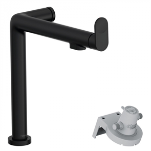 Смеситель Hansgrohe Aqittura 76804670 для кухонной мойки с подключением к фильтру, черный матовый 76804670