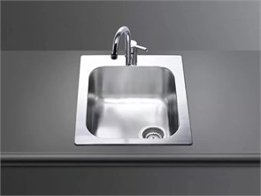 Smeg VS34/P3 мойка, нержавеющая сталь, 500х420 мм, нержавеющая сталь матовая 8017709077952