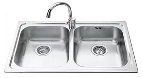 Smeg SP792-2 мойка, нержавеющая сталь, 790х500 мм, нержавеющая сталь полированная 8017709139322