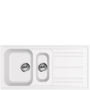 Smeg LZ102B мойка, гранит, 1000х500 мм, белый 8017709182816