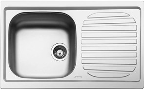Smeg LYP791D мойка, нержавеющая сталь, 790х500 мм, нержавеющая сталь матовая 8017709273569