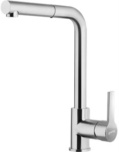 Smeg MID1NS смеситель для кухни, латунь, высокий поворотный выдвижной излив, никель матовый 8017709311513