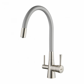 Смеситель Lemark Comfort LM3075BN-Silver, для кухни с подключением к фильтру с питьевой водой, никель/серебристый lm3075bn-silver