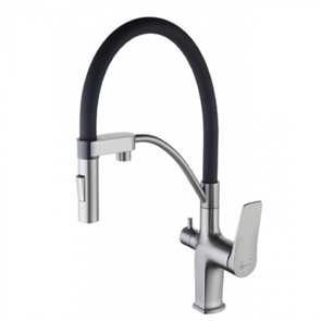 Смеситель Lemark Bronx LM3761GM для кухонной мойки, графит lm3761gm