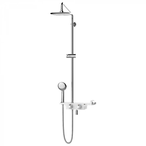 Душевая система Lemark Tropic LM7008C для ванны и душа, с изливом, хром/белый lm7008c