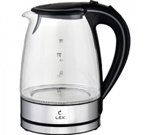 Чайник электрический LEX LX 3004-1, 2200Вт, черный lx3004-1