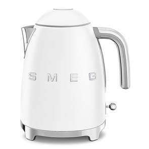 Чайник электрический Smeg KLF03WHMEU 1.7л. 2400Вт белый/серебристый (корпус: нержавеющая сталь)