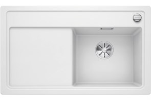 Blanco Zenar 45S, мойка, гранит, белый, с клапаном-автоматом, чаша справа 523788