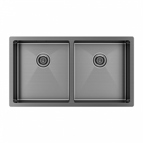 Мойка из нержавеющей стали Paulmark GERBERG 78/2 UNI, мойка, нержавеющая сталь, вороненая сталь pm237844-gm