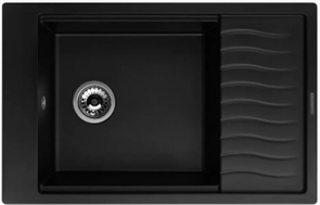 Кухонная мойка Kuppersberg MILA 1B1D BLACK METALLIC 00008294