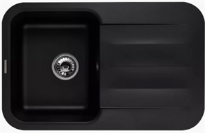 Кухонная мойка Kuppersberg LIRA 1B1D BLACK METALLIC 00008322