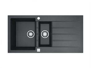 ALVEUS ALVEUS GRANITAL CADIT 80 G91 CARBON 1000х500 в комплекте с сифоном 1132822 1140603