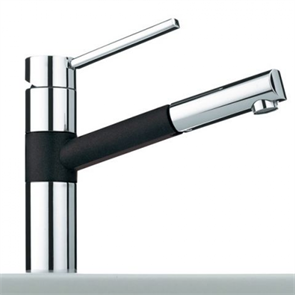 Смеситель Franke LANDY 350, для кухни, с выдвижным изливом, гранит/хром 115.0006.707