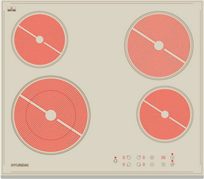 Встраиваемая электрическая варочная панель Hyundai HHE 6450 BE 1489659