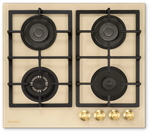 Газовая варочная панель Hyundai HHG 6434 BE,  бежевый 1941511