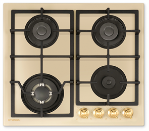Газовая варочная панель Hyundai HHG 6436 BE,  бежевый 1941516