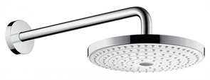 Верхний душ Hansgrohe Raindance Select 26466400, 24х24 см, 2 режима струи, с держателем, белый/хром 26466400
