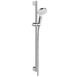 Душевой гарнитур Hansgrohe Crometta Vario 26536400, штанга 90 см, корпус хром, 2 режима струи, лицевая часть белая 26536400