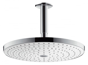 Верхний душ Hansgrohe Raindance Select 27337400, 30х30 см, 2 режима струи, с держателем, белый/хром 27337400