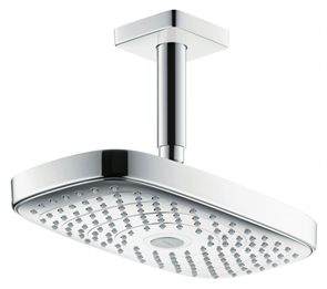 Верхний душ Hansgrohe Raindance Select E 300 2jet с потолочным подсоединением 27384000, хром 27384000