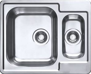 ALVEUS LINE MAXIM 50 SAT-90, мойка, нержавеющая сталь сатин (в комплекте с сифоном 1130555) 1089612