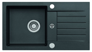 ALVEUS GRANITAL GENESIS AMARO 130 G91, мойка, гранит, черный 1133774