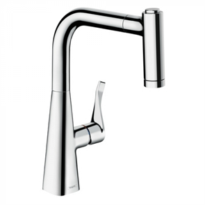 Смеситель для кухни Hansgrohe Metris 14834000 с выдвижным изливом 220, хром 14834000