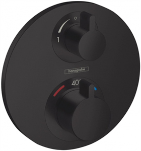 Смеситель Hansgrohe Ecostat S 15758670 для душа с термостатом, черный матовый 15758670