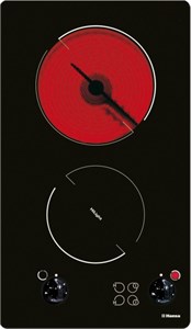 Hansa BHCS31116 поверхность варочная стеклокерамическая независимая, 30 см, черный, рамка - черная 23192