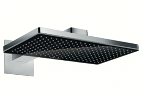 Верхний душ Hansgrohe Rainmaker Select 24003600, 460 x 270 мм, 1 режим струи, с держателем, черный/хром 24003600