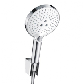 Душевой гарнитур Hansgrohe Raindance Raindance Select S 120 26721400, корпус хром, лицевая часть белая, 3 режима струи 26721400